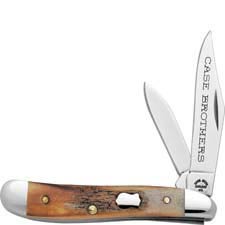 Case Peanut Knife 05289 - Case Brothers - Genuine Stag - 5220SS - Discontinued - BNIB