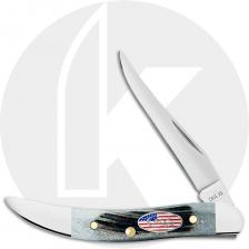 Case Small Texas Toothpick 53064 Knife - Sawcut Jigged Gray Bone - 610096SS