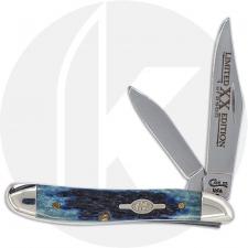 Case Peanut Knife 05970 - Limited Edition V - Jigged Navy Blue Bone - 6220SS - Discontinued - BNIB