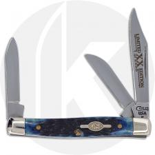 Case Small Stockman Knife 05971 - Limited Edition V - Jigged Navy Blue Bone - 6333SS - Discontinued - BNIB