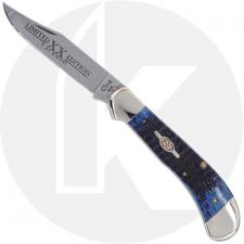 Case Saddlehorn Knife 05977 - Limited Edition V - Jigged Navy Blue Bone - 61100SS - Discontinued - BNIB