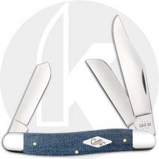 Case XX Large Stockman 60513 Knife - Blue Denim Canvas Laminate - 10347SS