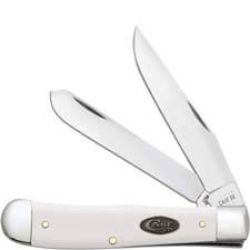 Case Trapper Knife 63960 - White Synthetic - 4254SS