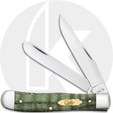 Case Trapper 64070 Knife - Smooth Kelly Green Curly Oak - 7254SS