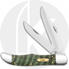 Case Folding Hunter 64072 Knife - Smooth Kelly Green Curly Oak - 7265SS