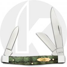 Case Medium Stockman 64075 Knife -Smooth Kelly Green Curly Oak - 7344SS