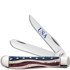 Case Mini Trapper 64135 Star Spangled Patriotic Smooth Natural Bone 6207SS