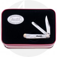 Case Coca-Cola Santa Tiny Trapper 64745 Gift Tin Set - Mother of Pearl - 82154SSM - Discontinued - Serial Number - BNIB