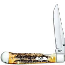 Case Kickstart TrapperLock Knife 65315 BoneStag Assisted Open 6.5154ACSS