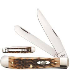 Case Trapper with Clip 06540 Amber Bone SS 6254CSS