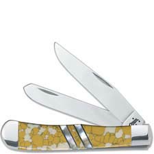 Case Trapper Knife 06621 - Exotic Snow Leopard - EX254SS - Discontinued - BNIB