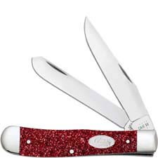 Case Trapper Knife 67000 - Ruby Stardust Kirinite - 10254SS