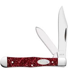 Case Small Swell Center Jack Knife 67002 - Ruby Stardust Kirinite - 10225 1 / 2SS