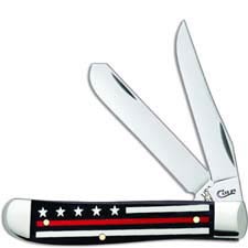Case Mini Trapper Knife 07311 Red Line Stripes of Service 6207SS