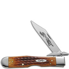 Case Cheetah Knife 07399 Pocket Worn Harvest Orange Bone 6111 1 / 2LSS