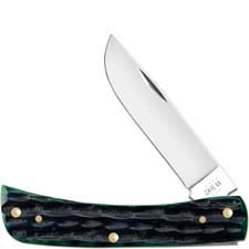 Case Sod Buster Jr Knife 75832 - Hunter Green Bone - 6137SS