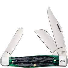 Case Large Stockman Knife 75833 - Hunter Green Bone - 6375SS