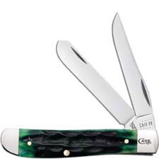 Case Mini Trapper Knife 75834 - Hunter Green Bone - 6207SS