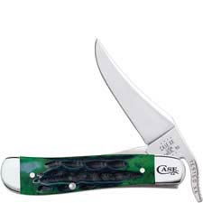 Case RussLock Knife 75838 - Hunter Green Bone - 61953LSS