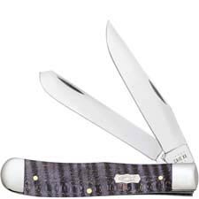 Case Trapper Knife 80540 - Purple Curly Maple Wood - 7254SS