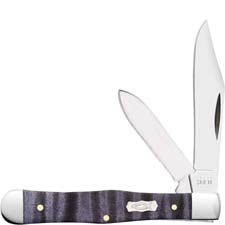 Case Small Swell Center Jack Knife 80543 - Purple Curly Maple Wood - 7225 1 / 2SS