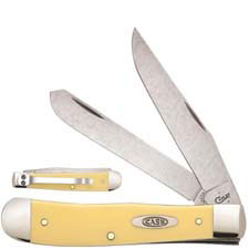Case Trapper with Clip 81091 Smooth Yellow Synthetic SS 3254CSS