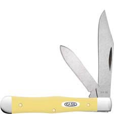 Case Small Swell Center Jack Knife 81097 - Smooth Yellow Synthetic SS - 3225 1 / 2SS