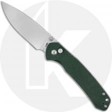 CJRB Large Pyrite J1925L-ODG Knife - Stonewash AR-RPM9 Drop Point - OD Green Micarta