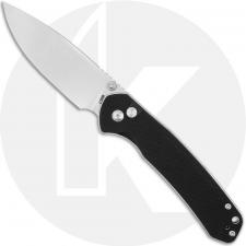 CJRB Large Pyrite J1925L-BK Knife - Stonewash AR-RPM9 Drop Point - Black G10