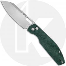 CJRB Ekko J1929B-MGN Knife - Stonewash AR-RPM9 Wharncliffe - Green Micarta