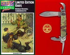 Camillus BSA Norman Rockwell Commemorative Camp Knife BSA831 - Adventure Trail - 2001 - DISCONTINUED ITEM - OLD NEW STOCK - BNIB