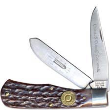 Camillus CCC5 - CamilluS ClassiC CartridgE Series - Trapper - Brown Bone - Brass .45 Colt Shield - Limited Edition - DISCONTINUE