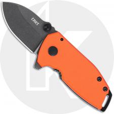 CRKT Squid Compact 2486 Knife - Black Stonewash D2 Spear Point - Orange G10/Black Stonewash Stainless Steel - Assisted