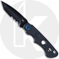 CRKT A.B.C. (All. Bases. Covered.) 2606 Knife - Assisted - Black Oxide Part Serrated 12C27 - Black G10 - Flipper Folder