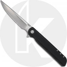 CRKT LCK Plus Large 3810 - Matthew Lerch Assisted EDC - Satin Drop Point - Black GRN - Liner Lock Flipper Folder