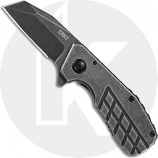 CRKT Razelcliffe Compact 4021 - Jon Graham EDC - Black Stonewash Modified Wharncliffe - Black Stonewash SS - Frame Lock Flipper