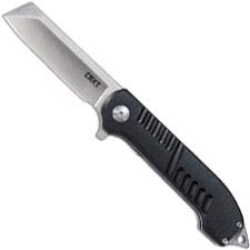 CRKT Razel GT Knife 4031 - Jon Graham Assisted EDC - Satin Chisel Style Blade - Black Aluminum - Liner Lock Flipper Folder