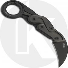CRKT Provoke 4040 Knife - Joe Caswell - Black D2 Karambit - Aluminum Handle with Ring Pommel