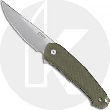 CRKT Tueto 5325 - Jesper Voxnaes Assisted EDC - Satin Drop Point - OD G10 - Liner Lock Flipper Folder