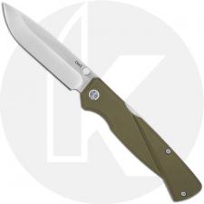 CRKT Kova 6434 - Ken Steigerwalt Value Price EDC - Satin Drop Point - OD Green GRN - Front Lock Folder