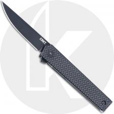 CRKT CEO Microflipper 7081D2K Knife - Richard Rogers Gents EDC - Black D2 Blade - Black Aluminum - Liner Lock Flipper Folder