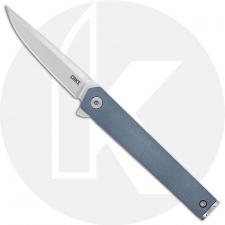 CRKT CEO Compact 7095 - Richard Rogers EDC - Satin Blade - Blue GRN - Flipper Folder