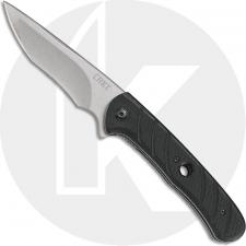 CRKT Intention 7160 - Eric Ochs Assisted EDC - Stonewash Modified Tanto - Black G10 - Liner Lock Flipper Folder