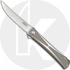 CRKT Crossbones 7530 Knife Jeff Park Flipper Folder Liner Lock Aluminum Handle