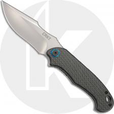 CRKT PSD 7920 - Jim Hammond Assisted EDC - Satin Clip Point - Carbon Fiber over Black G10 - Liner Lock Folder