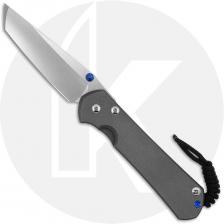 Chris Reeve Knives - Large Sebenza 31 Knife - L31-1010 - Stonewash MagnaCut Tanto - Sandblast Titanium