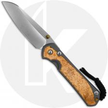 Chris Reeve Large Sebenza 31 Knife - L31-1126 - Stonewash CPM MagnaCut Insingo - Box Elder / Glass Blasted Titanium