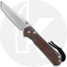 Chris Reeve Large Sebenza 31 Knife - L31-1230 - Stonewash Tanto - Natural Canvas Micarta / Titanium