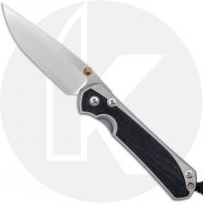 Chris Reeve Large Sebenza 31 Knife - L31-1620 - Polished CPM MagnaCut Drop Point - Bog Oak / Polished Titanium