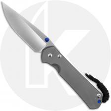 Chris Reeve Large Sebenza 31 Knife - L31-1644 - Stonewash CPM MagnaCut Drop Point - Glass Blasted Titanium